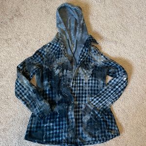 Distressed Fannel Sweater